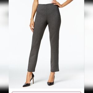JM Collection Dark Gray Women's Straight Leg Pants
